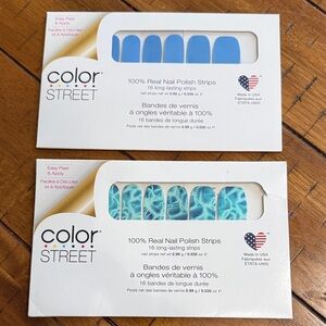 Color Street Fortune Teller and Pool Intentions Real Nail Polish Strips NEW